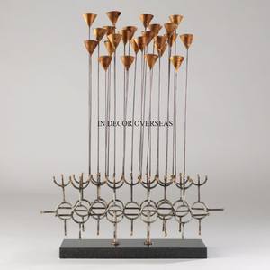 Tamaño y diseño personalizados disponibles, posavasos llamativos, esculturas decorativas de mesa de diseñador con base chapada en oro - Product Image 2