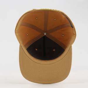 Gorras de Béisbol Personalizables al por Mayor, Gorra de Lona de Algodón Ripstop con Visera Plana y Cierre a Presión, Gorra de Gamuza de Algodón para Hombre, Gorra Informal - Product Image 6