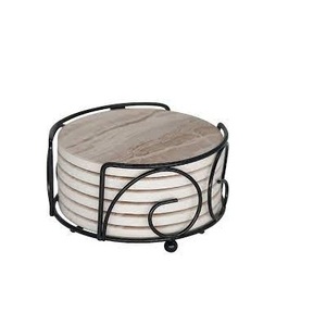 Metal <b>Coaster</b> Stand Stone <b>coaster</b> <b>Drink</b> <b>Coasters</b> With Metal Holder and Kitchenware and Restaurants Customized Size - Product Image 2