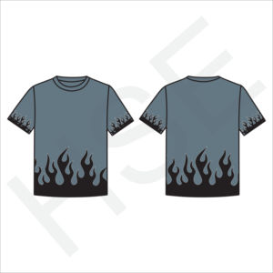T-shirt unisexe en coton avec motif flamme, graphique tendance - Product Image 4