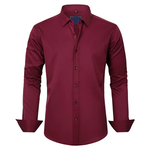 Proveedor de Bangladesh Camisas formales para hombres Diseño personalizado Color sólido Suave Slim Fit Camisas formales cómodas para hombres - Product Image 1
