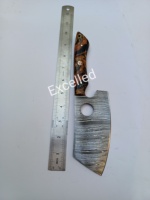 Top qualité personnalisé fait à la main en acier damas cuisine Chef serbe couperet couteau couteau de coupe avec manche en résine
