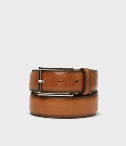 Cinturón de cuero genuino de dos capas con hebilla automática ajustable informal de negocios para hombres - Product Image 1