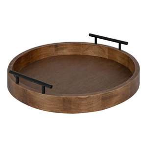 Plateau de service en bois rustique pour la décoration de la maison de style campagnard, ajoutant un charme naturel et chaleureux aux espaces intérieurs - Product Image 1