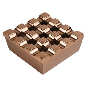 Cenicero plano cuadrado de Metal de nuevas tendencias, estilo moderno, patrón atractivo, duradero, a prueba de polvo, Cenicero plano ecológico - Product Image 6