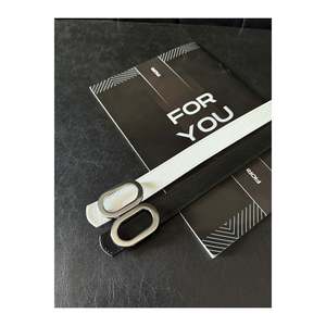 Oval <b>Silver</b> Buckle Women's Trouser Belt, <b>Jacket</b> Belt, Shirt Belt, Dress Belt - Black and White - Product Image 2
