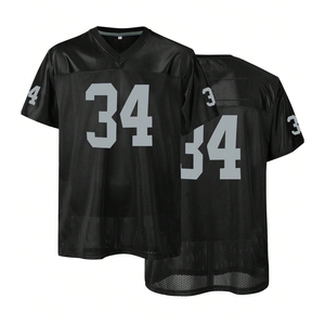 Maillot de football américain en maille vintage respirant de qualité supérieure pour homme avec logo personnalisé - Product Image 1