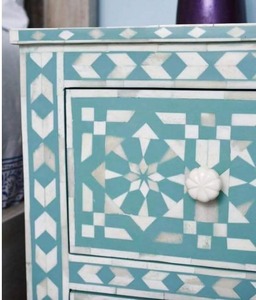 Boîte à bijoux en incrustation d'os avec finition antique Boîte de rangement de bijoux en incrustation d'os décorative faite à la main pour bijoux - Product Image 2