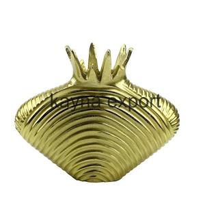 Human Face Design Modern Art Decorative brass Platted Home decoration Flower <b>Vase</b> - Product Image 6