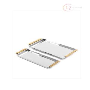 Plateau décoratif en métal artistique pour la décoration de table |   Ajoute du charme et du style à tout espace habitable - Product Image 3