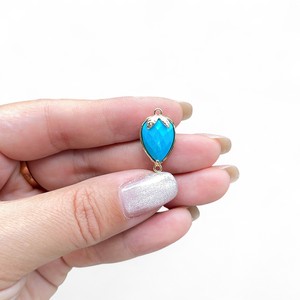 เครื่องประดับรูปหยดน้ำพลอยรูปใบไม้มีเสน่ห์-925เงินชุบทองแบบทำมือ - Product Image 2