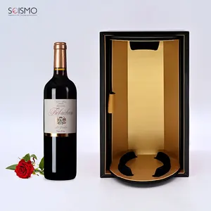 Özel Champagnes karton ürün alkol şarap şişesi camı paket tasarım paketi tasarımcı lüks ambalaj