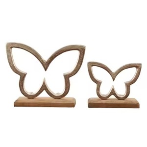 Objet de décoration moderne en métal pour la maison, avec base en bois, élégant centre de table pour le salon, le bureau ou une présentation élégante - Product Image 5