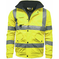 Oferta 2025: Ropa de Alta Visibilidad Unisex en Amarillo/Azul Marino, Poliéster, Impermeable, Certificación CE, Resistente a la Abrasión, para Minería y Construcción