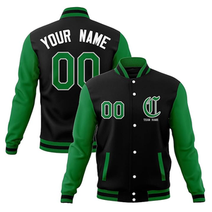 Chaqueta de béisbol universitaria personalizada transpirable ligera, chaqueta cortavientos Bomber con letras divididas, chaqueta ligera para adultos y jóvenes - Product Image 1