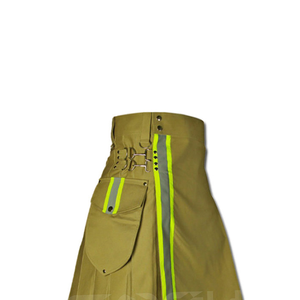 Kilt utilitaire jaune haute visibilité pour hommes avec poches de travail de sécurité réfléchissantes Kilts de cargaison haute visibilité OEM personnalisés disponibles - Product Image 1