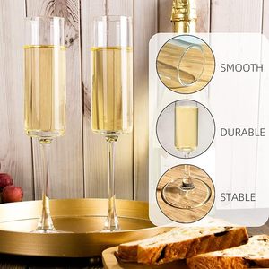 Flûtes à <span class=keywords><strong>champagne</strong></span> en cristal à long pied avec logo personnalisé, élégantes, pour mariage, <span class=keywords><strong>anniversaire</strong></span> - Product Image 3