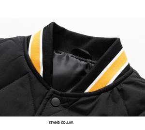 Chaqueta Bomber de Lona Personalizada al por Mayor OEM 2025, Chaqueta Varsity de Béisbol para Hombre, Bordada, Impermeable y Ecológica - Product Image 4