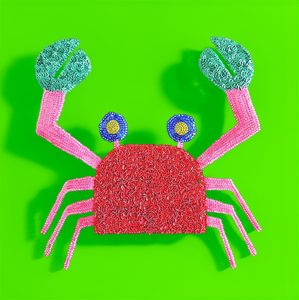 Patch de sequins en forme de crabe d'été pour vêtements et accessoires - Product Image 1