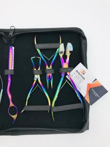 Herramientas de extensión de cabello de acero sostenible de alta calidad incluye tijeras C agujas Arco Iris Multi-Plasma Micro anillo alicates al por mayor - Product Image 4