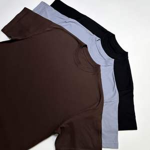 T-shirt surdimensionné uni 100% coton unisexe Boxy Fit lourd 300GSM Streetwear Sublimation vierge pour logo personnalisé Vente en gros - Product Image 3