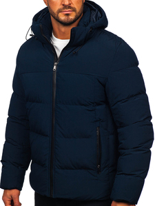 Veste matelassée à capuche tendance de haute qualité pour hommes, logo personnalisé, col montant pour l'hiver, fermeture à glissière, grande taille, respirante, surdimensionnée - Product Image 3