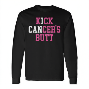 Maglietta promozionale a maniche lunghe I Can Kick Cancer's Butt Cancer Fighter - Product Image 2