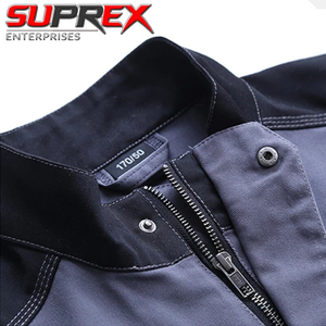 เสื้อแจ็คเก็ตทำงานผ้าฝ้ายแบบสะท้อนแสงสำหรับผู้ชาย มีกระเป๋าหลายช่อง คุณสมบัติกันยับและทนทานต่อการสึกหรอ พร้อมแถบสะท้อนแสง - Product Image 2