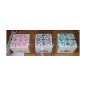 Boîte à bijoux de haute qualité en nacre indienne incrustée, forme carrée, VAISHNAVI HANDICRAFTS GATEWAY Modèle 667100 pour cadeau de mariage - Product Image 2