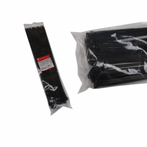 Gran oferta, bridas de nailon negras de alta calidad con cremallera, bridas de plástico autoblocantes multifuncionales de 5mm, bridas de 450mm de longitud sin halógenos - Product Image 1