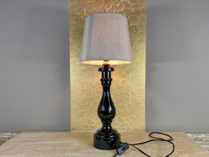 Modern Wooden <b>Table</b> Lamp With Pleated Shade Handmade Decor N Utility Craft Home Decoration - Product Image 4