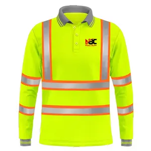 PAKISTAN NO.1 High Quality Reflective Safety Traffic T Shirt Construction Hi Vis Work Shirts With Pocket T-shirts.