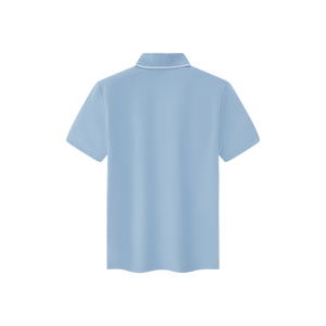Polo ERKE pour homme en microfibre respirant et écologique, motif uni avec col brodé foncé, bleu brume - Taille 11225203075-602 - Product Image 2