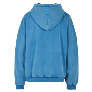 Sudadera con Capucha Personalizada de Lujo, Estilo Urbano, Felpa, Lisa, Vintage, Holgada, Lavada al Ácido, Desteñida por el Sol, Desgastada, con Cierre - Product Image 6