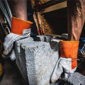 High Quality Leather Made Double Palm <b>Gloves</b> Best Selling Hand Protection Double Palm <b>Gloves</b> - Product Image 6