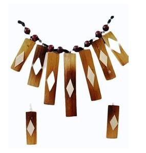 Ensemble de collier en corne de buffle brun de 10 pouces collier en corne de buffle naturel produit indien fait à la main - Product Image 1