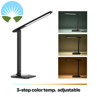 Lampe de lecture de bureau à LED Chargeur sans fil USB Aluminium Prix de gros Lampe de table rechargeable Lampe de chevet pour étudiant