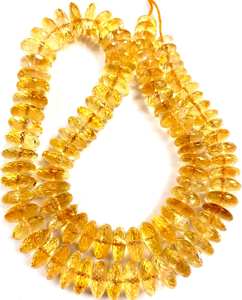 Cuentas de citrino natural Rondelle Cuentas de citrino natural Pulsera de meditación hecha a mano Cortina de cuentas Suministro de fabricación de joyas - Product Image 5