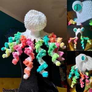 Bonnet unisexe personnalisé en crochet pieuvre, chapeau torsadé Kraken pour adultes, en coton imprimé, idéal pour les fêtes, les aventures en plein air, la plage et la pêche! - Product Image 4