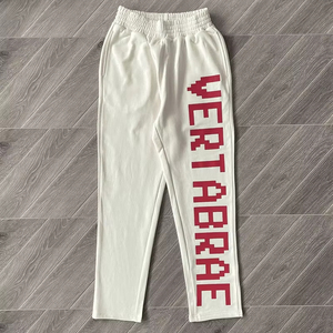 Pantalones de chándal de gran tamaño, informales, holgados, de pierna recta, de cintura alta, pantalones de chándal de algodón lavado con ácido - Product Image 2