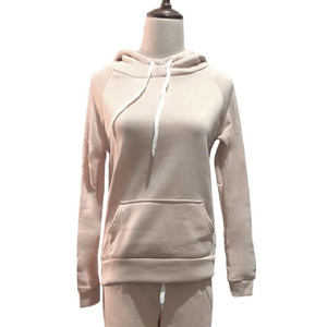 Chándal para mujer algodón polar 400gsm personalizado Sudadera con capucha liso nueva llegada último diseño señoras chándal - Product Image 5