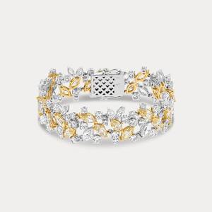 สร้อยข้อมือเทนนิสสีขาวทอง14 KT เติบโตในห้องปฏิบัติการกลมและมาร์คีส์สี VVS ชัดเจน15กรัมส่งออกจำนวนมากโรงงานผลิต - Product Image 2