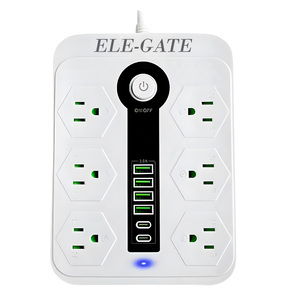 ปลั๊กพ่วงอเนกประสงค์ 6 ช่องเสียบ AC 4 ช่อง USB และ 2 ช่อง Type-C สำหรับการชาร์จที่รวดเร็วและปลอดภัย สายยาว 5 เมตร - Product Image 3