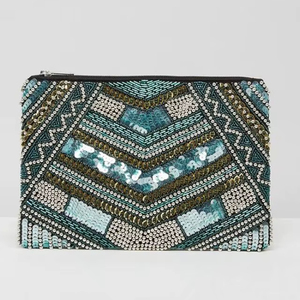 BRODERIE DE TRAVAIL UNIQUE MEILLEUR Style Bohème Broderie Perle Soirée Main Embrayage Sacs À Main Conception Fantaisie Doublure En Gros - Product Image 1