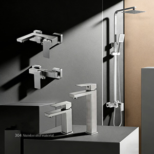 <span class=keywords><strong>Grifo</strong></span> de <span class=keywords><strong>Lavabo</strong></span> Cuadrado Moderno de Acero Inoxidable 304, de Montaje en Cubierta, de un Solo Orificio, para Agua Fría y Caliente, con Válvula de Cerámica - Product Image 4