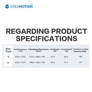 Rangka Tempat Tidur Dreamotion Elektrik yang Dapat Disesuaikan Ukuran Queen dan King dengan Pijat, Alas Tempat Tidur Lipat Pintar - Product Image 4