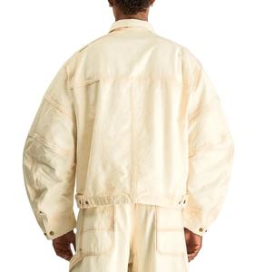 Veste en toile de coton pur de style vintage personnalisée pour homme, coupe ample, taille, vêtements de travail d'hiver, broderie, printemps, vintage, travailleur, denim - Product Image 5