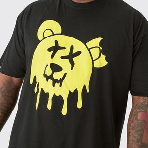 Camiseta transpirable antibolitas de manga corta para hombre con logotipo personalizado, tejido de punto de poliéster/algodón sólido serigrafiado - Product Image 6