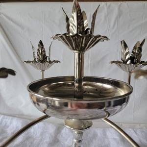 Candelabros antiguos de 5 brazos con base de mármol italiano, decoración de centro de mesa de boda Vintage - Product Image 4