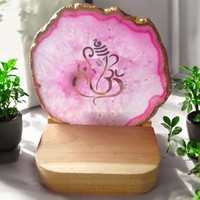 Jam Meja Agate Poles Tangan Buatan Cambay Art, Gerakan Kristal Kuarsa Alami, Feng Shui, Kualitas Tinggi, Tren Mode, Dekorasi Rumah